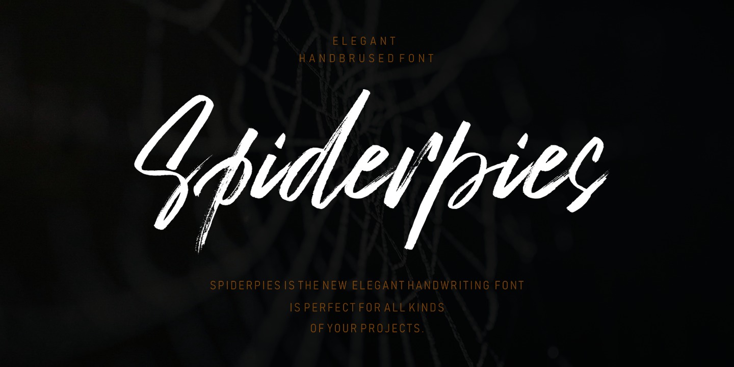 Schriftart Spiderpies